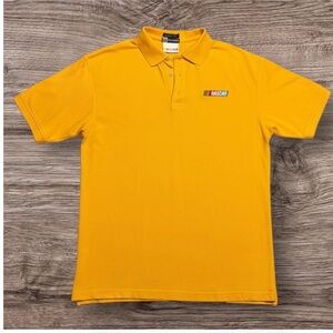 Vintage 90s/Y2K NASCAR Blue Generation Yellow Egyptian Cotton Polo Shirt